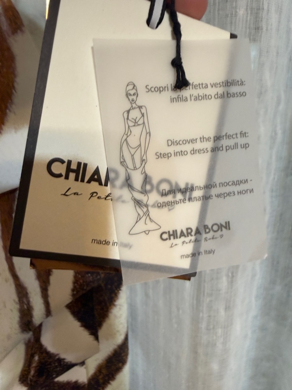 NWT Chiara Boni La Petite Robe Alithia Organza Sleeve Dress 6 Animal Print - Picture 4 of 7